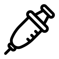 Medical Syringe Line Icon