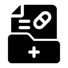Obraz premium Medical Prescription Folder Icon