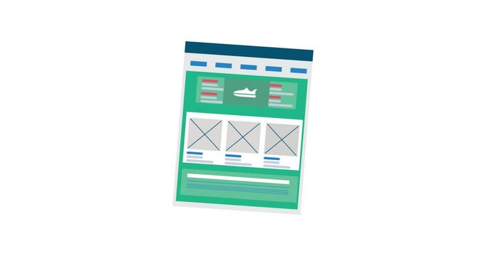 A clean animated icon illustrating a digital banner, ideal for online ads, website headers, promotional graphics, or marketing content. Designed for optimum visual clarity and performance in web and a