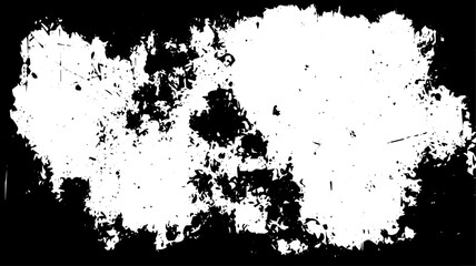Distressed Grunge Texture with Scratched Ink Overlay, Black and White Abstract Vector Background