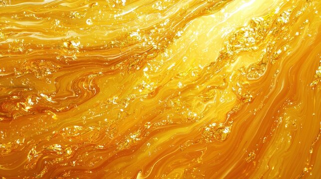 Abstract gold liquid swirls