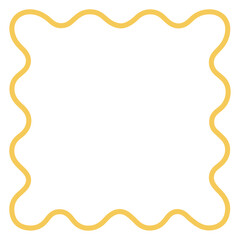 ポップなフレーム。枠、ふにゃふにゃ、素材、背景