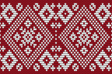 Seamless winter square weaving pattern
