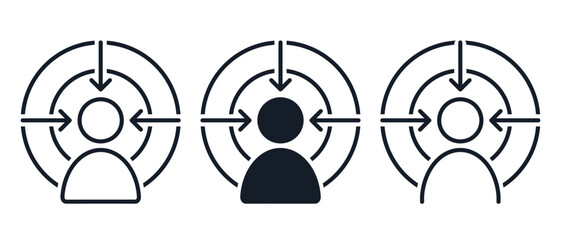 Target focus audience icon. Illustration vector