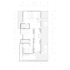 Drawings furniture layout layout is on the 2nd floor, 2 bedrooms, 1 dressing room, and 1 vector style.