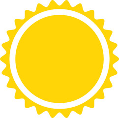 Yellow sun flat icon