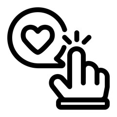 Obraz premium Hand Tapping Heart Icon