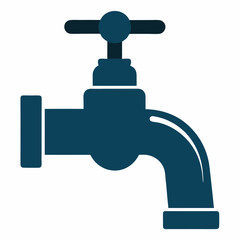 Water Faucet silhouette vector illustration