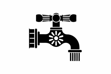Water Faucet icon silhouette vector illustration