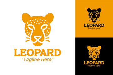 Minimalist Leopard Face Logo for Business and Branding