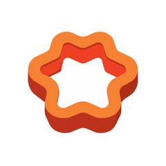 Obraz premium cookie cutter on white background 