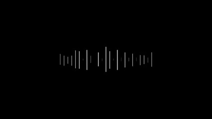 Fototapeta premium Minimalist sound wave design depicting audio frequency data visualization on a black backdrop suitable for music podcasts and audio related concepts