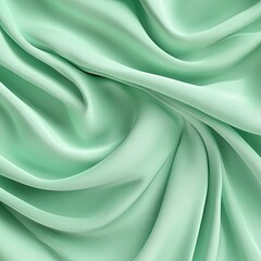 Obraz premium Soft Mint Green Satin Fabric Texture for Creative Backgrounds