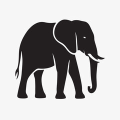 Elephant silhouette vector art
