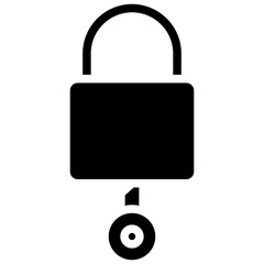 padlock glyph icon