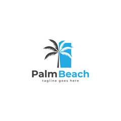 Palm House Resort hotel Logo Template Universal creative premium symbol. Vector illustration. Creative Minimal design template. Symbol for Corporate Business Identity