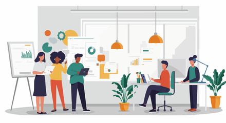 Office collaboration group project business meeting team