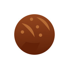 chocolate truffle on white background .svg