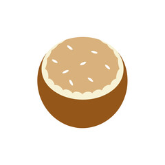 coconut macaroon on white background .svg