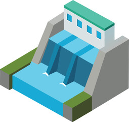 Fototapeta premium isometric view of a building