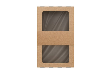 Paper Box Mockup Isolated On White Background. 3d illustration