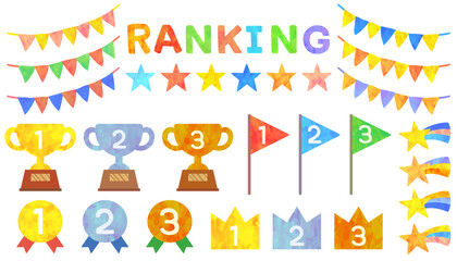 ランキング 賞 イラストセット ベクター素材