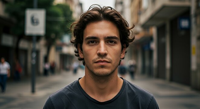 Portrait of a Young Man in an Urban Setting
