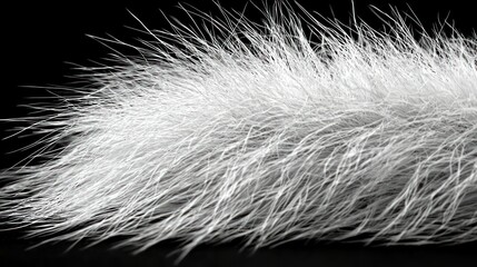 Obraz premium Close-up of white, fine fur or hair strands