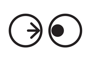 正面から見た目のシンプルなモノクロのアイコン