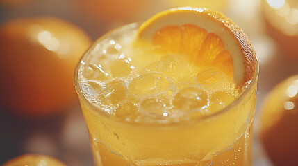 orange juice in glass