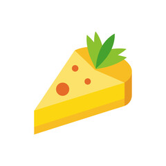 pineapple upside down cake slice on white 