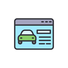 Online Car Listing Interface On A Transparent Background Presentation