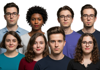 Diverse People Portraits Group Representing Inclusion Togetherness