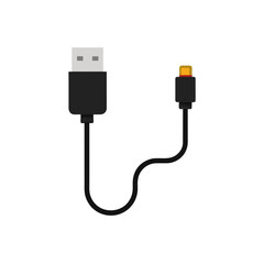 charging cable on white background  
