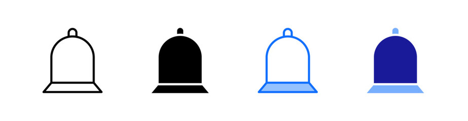 Notification Multiple Style Icon Set Vector 