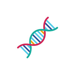 dna helix on white background  .svg