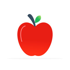 apple icon, colored flat vector. modern and minimalist design.