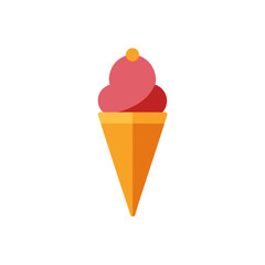 ice cream cone on white background  .svg