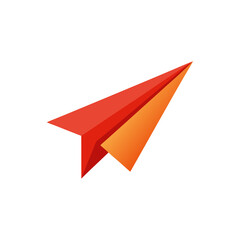 paper airplane on white background  .svg