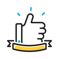 Obraz premium Vector multi color icon for Recommendation