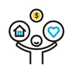 Obraz premium Vector multi color icon for Required