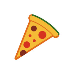 pizza slice on white background  .svg