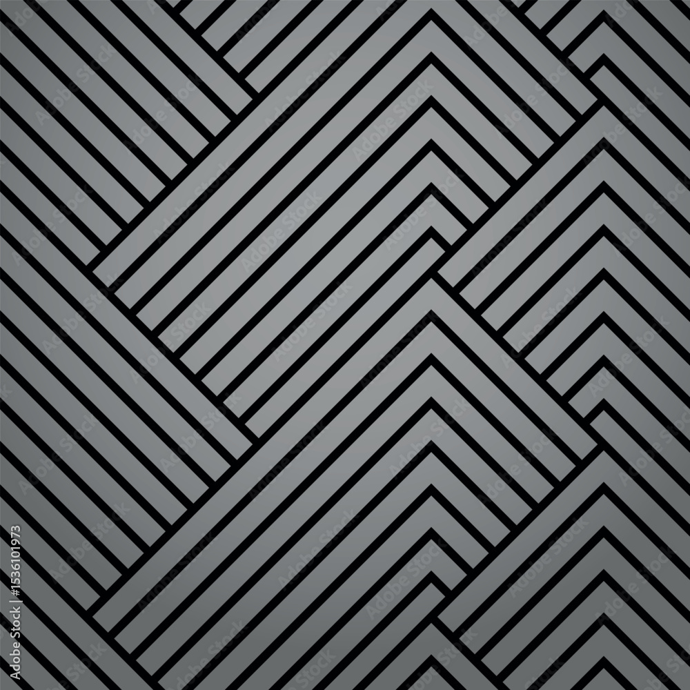Poster abstract geometric pattern with stripes, lines. seamless vector background. gray and black ornament.