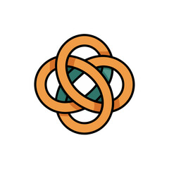 rope knot on white background  .svg