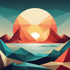 Geometric seamless pattern background illustration vector .