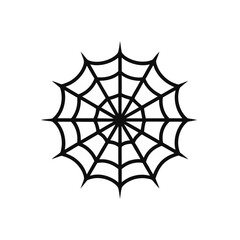 spider web on white background  