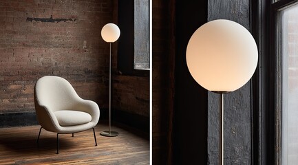 Mellow Room Ambiance With Comfortable Chair and Lamps