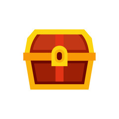 treasure chest on white background  