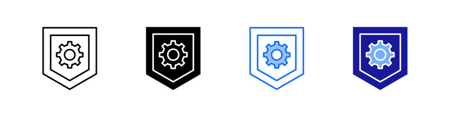 Security Multiple Style Icon Set Vector 