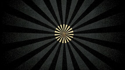 Dark gray rays radiate from a central light circle.